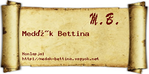 Medák Bettina névjegykártya